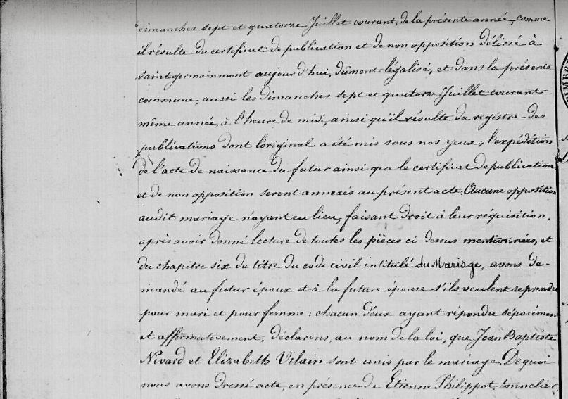Mariage Jean Baptiste Nivard Elizabeth Vilain 3.jpg